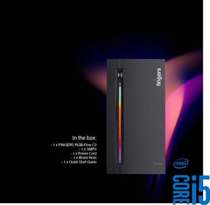 Shop New Core i5-2400 [6MB Cache, Up to 3.40 GHz] | Fingers RGB-Flow C2 [WSX] Intel® Core™ i5-2400 [4 Cores, 4 Threads] (8 GB RAM/Intel® UHD Graphics/1 TB Hard Disk/256 GB SSD Capacity/Windows 11 Pro/1 GB Graphics Memory) Mini Tower with MS Office