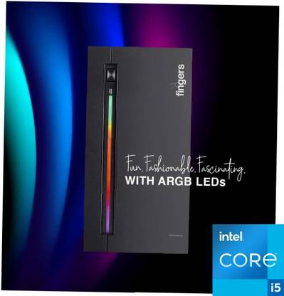 Shop New Intel® Core™ i5 (2nd Gen) [4 Cores, 4 Threads] | Fingers RGB-Flow C2 [FCQ] Gaming CPU - Intel Core i5-2400 Processor (8 GB RAM/Intel® UHD Graphics/1 TB Hard Disk/256 GB SSD Capacity/Windows 11 Pro/1 GB Graphics Memory) Mini Tower with MS Office