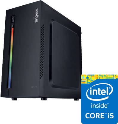 LATHOR Gaming CPU - Intel® Core™ i5-2400 Processor | Fingers RGB-Flow C2 [ECS] Intel Core i5-2400 Processor [4 Cores, 4 Threads] (8 GB RAM/Intel® UHD Graphics/1 TB Hard Disk/256 GB SSD Capacity/Windows 11 Pro/1 GB Graphics Memory) Gaming Tower with MS Office
