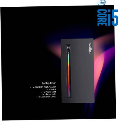 Correngo Core™ i5-2400 [4 Cores, 4 Threads] | Fingers RGB-Flow C2 [SPT] Gaming Computer - Intel® Core™ i5-2400 [4 Cores, 4 Threads, 3.10 GHz] (8 GB RAM/Intel® UHD 2000 Graphics/1024 GB Hard Disk/256 GB SSD Capacity/Windows 11 Pro/1 GB Graphics Memory) Gaming Tower with MS Office