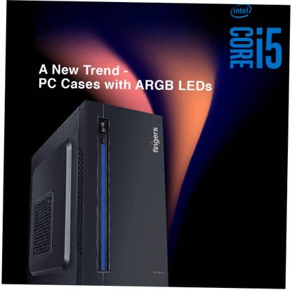 LATHOR Intel® Core™ i5 (2nd Gen) [4 Cores, 4 Threads] | Fingers RGB-Flow C2 [JEP] Gaming CPU - Intel Core i5-2400 Processor (8 GB RAM/Intel® UHD Graphics/1024 GB Hard Disk/256 GB SSD Capacity/Windows 11 Pro/1 GB Graphics Memory) Mini Tower with MS Office