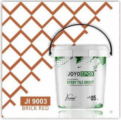 JOYOEPOX Epoxy tile grout | 3 component grout For All Surface | Brick Red | 5 kg Crack Filler