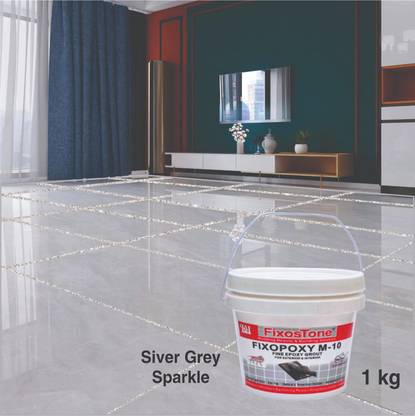 फिक्सोस्टोन Glitter Epoxy Tile Grout 3 Components Silver Grey Sparkle क्रैक फिलर