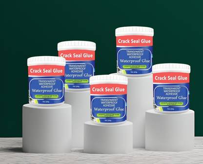 WATER GLUA Pack of 5 Crack Seal Transparent Waterproof Glue for Roof Water Leakage Solution Adhesive