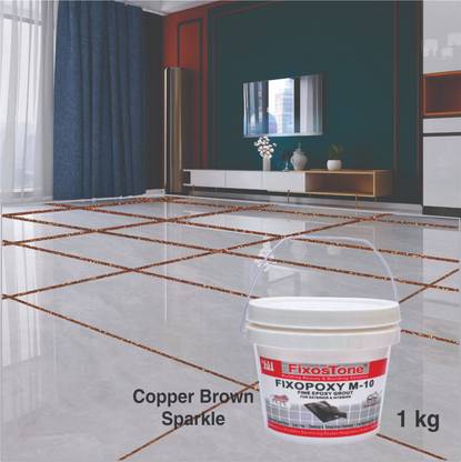 fixostone Glitter Epoxy Tile Grout 3 Components Copper Brown Sparkle Crack Filler