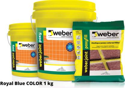 Weber Saint Gobain Epoxy Grout Royal Blue color 1 KG(hardner resion 273g)(fille 727g) Crack Filler