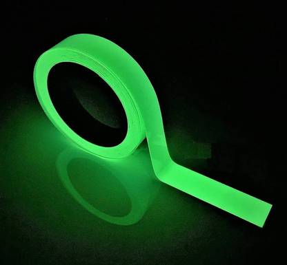 SVULINT Waterproof Fluorescent Tape Glow Tape Portible Bright for Black Rooms and Dark Area (Manual)