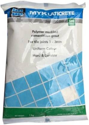 MYK LATICRETE UNSANDED GROUT 600 SERIES 1kg (BRIGHT WHITE) (1 BOX OF 10 PCS) (10 kg) Crack Filler