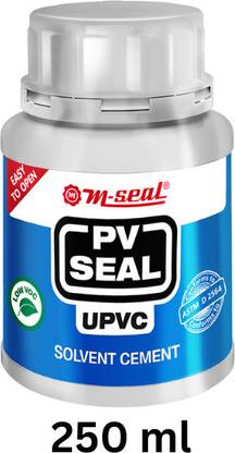 Pidilite M Seal UPVC Solvent Cement (Tin/Can, Blue, 250ml) with Brush Inside Crack Filler