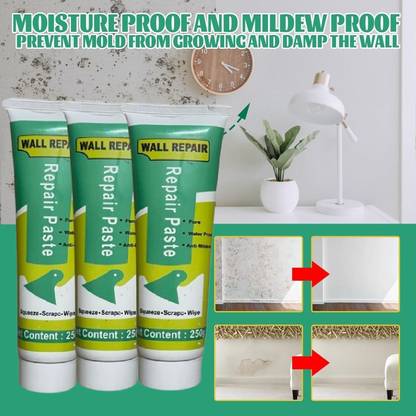 SGR Enterprise 3PCS Wall Repair Paste for Filling Cracks, Holes, Easy wall/Tiles repair kit S5 Adhesive
