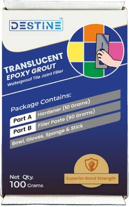 Destine Epoxy Grout for Mosaic Tiles (Translucent) Transparent, Colourless |Waterproof| Crack Filler