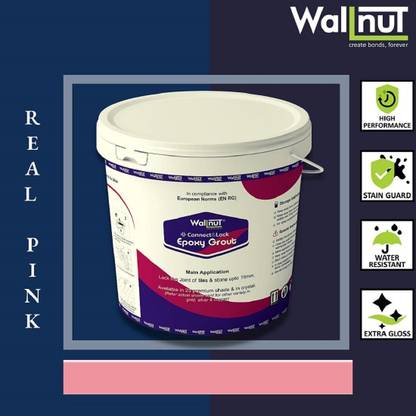 Wallnut C&L Epoxy Grout 3 Component High Gloss Mono bucket Smooth Finish (Real Pink) Crack Filler