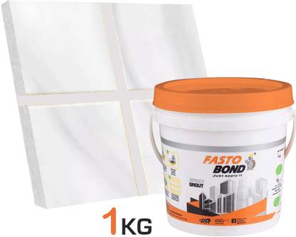 Fastobond 1 Kg Epoxy Tile Grout 3 Components White Solid Crack Filler