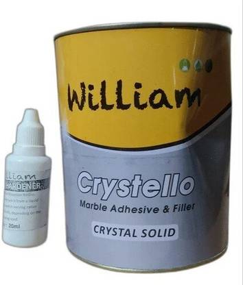 William Crystello Marble Adhesive & Filler Crystal Solid (1 L) Crack Filler
