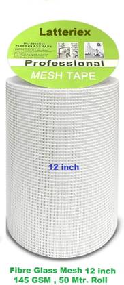 लैटेरी एक्स Fibre Mesh 145 GSM / Murga Jaali ( 12 INCH X 50 MTR.) Wall Plastering क्रैक फिलर