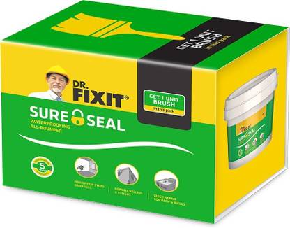Dr. Fixit Sure Seal with Brush, Patch Repair of Internal & External Walls & Roof Crack Filler