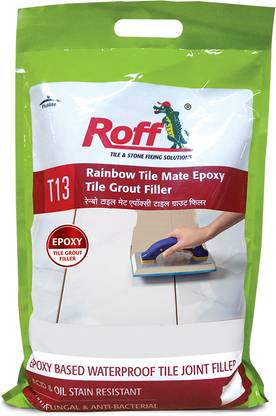 Pidilite Roff Rainbow Tile Mate Epoxy,3.69 Kg Pastel Grey,Base+Hardener,fill tile joints Crack Filler