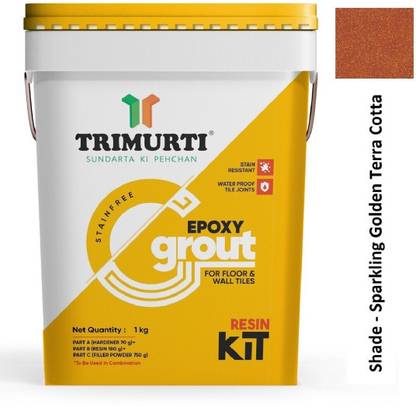 Trimurti Stain-free Epoxy Grout for Floor & Wall Tiles Sparkling Golden Terra Cotta Crack Filler