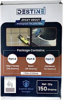 Destine Epoxy Grout for Tiles (Color : Light Grey) | Tile Joint Filler | Crack Filler