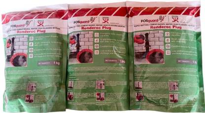 FOSROC Renderoc plug | (1 kg X 3 pcs) Rapid setting cement-based, water-stopping mortar Crack Filler