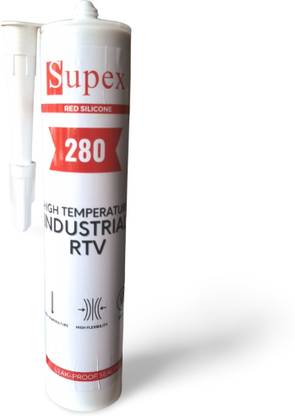 Supex High Temperature Industrial RTV Sealant, Gasket Sealant, Red Sealant Crack Filler