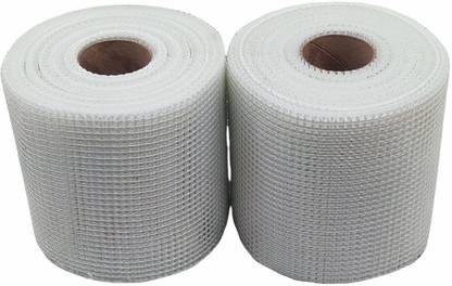 ladia group Thick Glass Coated Fiber Mesh Roll 145 GSM 6 inch x 50 Meter roll (Pack of 2) Crack Filler