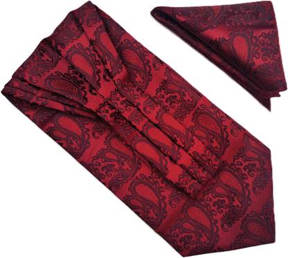 VOICI Mens Ascot Necktie and Pocket Square Cravat