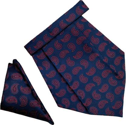VOICI Paisley Design Blue & Red color pocket square and Cravat