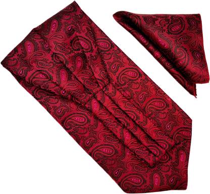 VOICI Mens Ascot Necktie and Pocket Square Cravat
