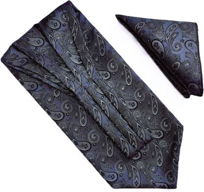 VOICI Mens Ascot Necktie and Pocket Square Cravat