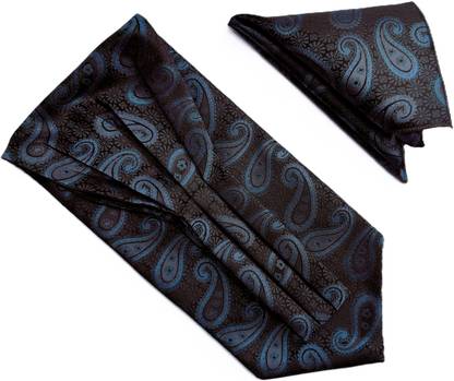 VOICI Mens Ascot Necktie and Pocket Square Cravat