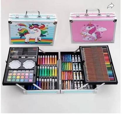 JESVI Unicorn ART & CRAFT PAINTING BOX,MULTIPLE 145 COLOUR KIT