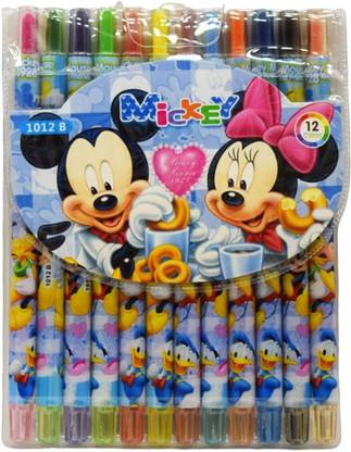 Asera Mickey Rolling Crayons Colours | Birthday Return Gift for Kids