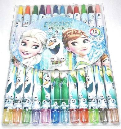 Poohan FROZEN Rolling Crayons for Kids Birthday Return Gift Pack of 12 Random Colour