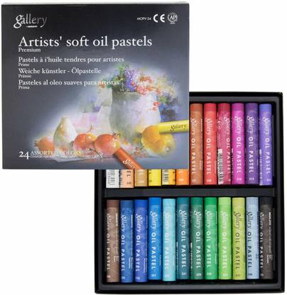 Mungyo Gallery Artists' Soft Oil Pastels Set of 24 Colours, MOPV-24