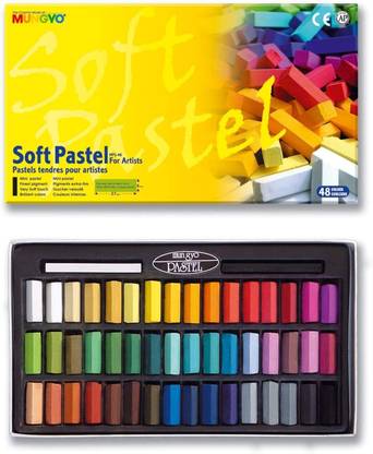 Mungyo Non Toxic Soft Pastel Set of 48 Colors Square Chalk