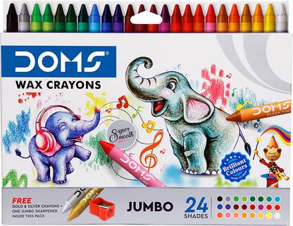 DOMS Jumbo Wax Crayons – 24 Shades