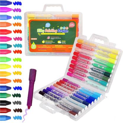heet Silky Crayons Set of 36, Non Toxic Washable Rotating Crayons
