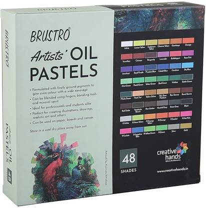 BRuSTRO RICH AND VIVID COLOURS ARTISTS' OIL PASTELS 48 SHADES