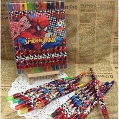 BeautyPhoria NEW SPIDERMAN THEME ROLLING CARYONS PACK OF 12 CARYONS SET