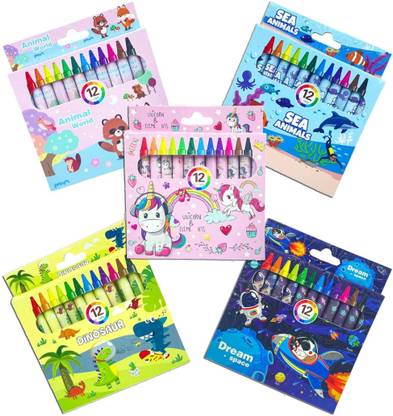 BALLU TOYS Unicorn Crayons Packaging Type Packet, Packaging Size(2 pc randomly article)