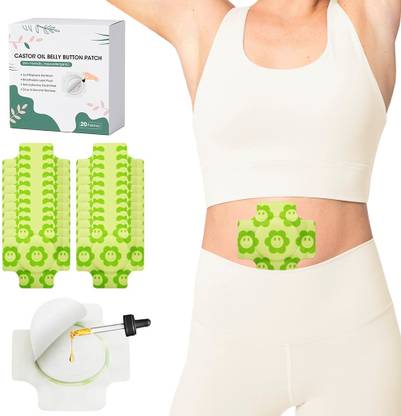 Ofifo Disposable Castor Oil Pack Wrap for Belly Button 20pcs Skin Friendly Nonwoven Crepe Bandage