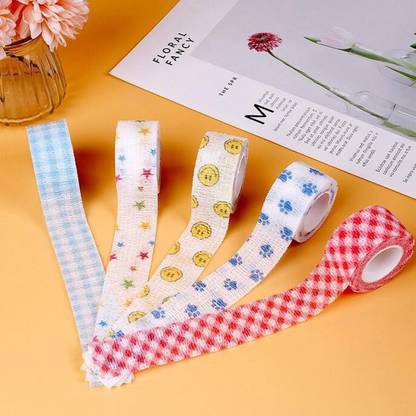 Newvent Cohesive Bandage Colourful Printed Elastic Wrap Bandage For Cat, Dog (Pack Of 5) Crepe Bandage