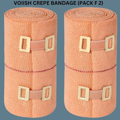 VOIISH Crepe Bandage for knee/leg/wrist/ankle/elbow/hand Elastic Compression 15CM X 4M Crepe Bandage
