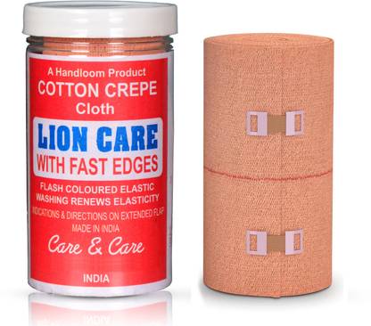 LION CARE Crepe Bandage (Pack of 2) 10cm X 4 Meter Crepe Bandage