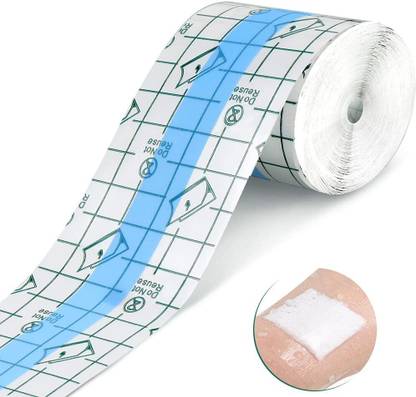 REVATAKG Transparent Stretch Adhesive Bandage Clear Waterproof Dressing Tape (5 m) Crepe Bandage