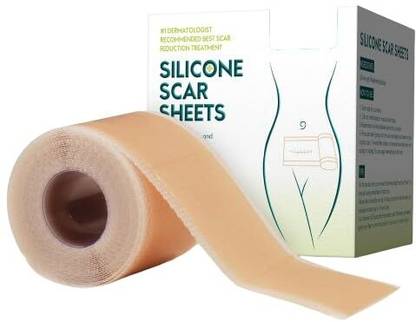 Niralasa Silicone Scar Sheets, Silicone Gel Sheets for Scars Transparent Medical Tape Crepe Bandage