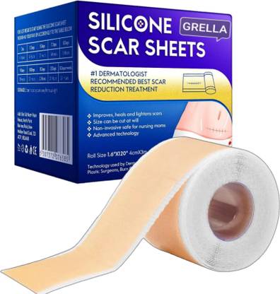 GRELLA Silicone Scar Sheets Flesh Color Silicone Scar Remover Sheets Scar Strips Crepe Bandage