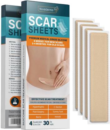 Coolbit Scar Removal For Keloid, C Section, Post Surgery & Acne Scars Sheets 5.7 x 1.57 Crepe Bandage