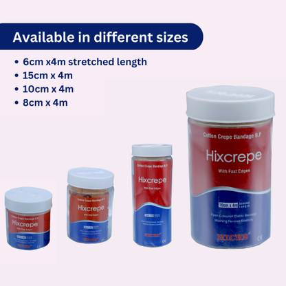 Hicks HIXCREPE BANDAGE SET OF 4 SIZES Crepe Bandage